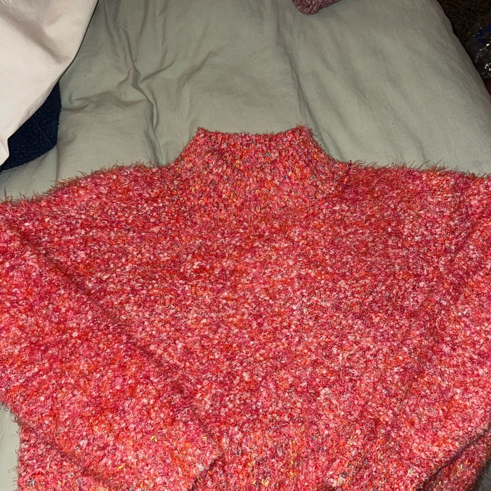 Free People Stardust Sweater Womens Pink Knit Sweater